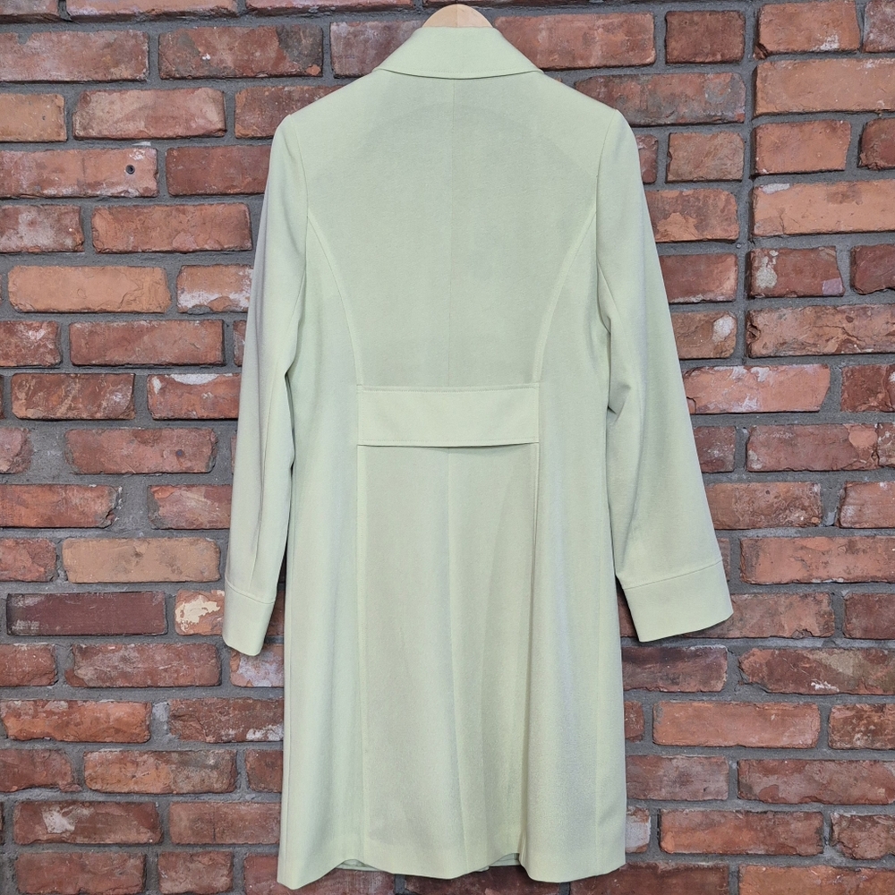 Simon Chang Pistachio Green Tailored Coat 7/8 Spring Topper Jacket - Picture 7 of 10